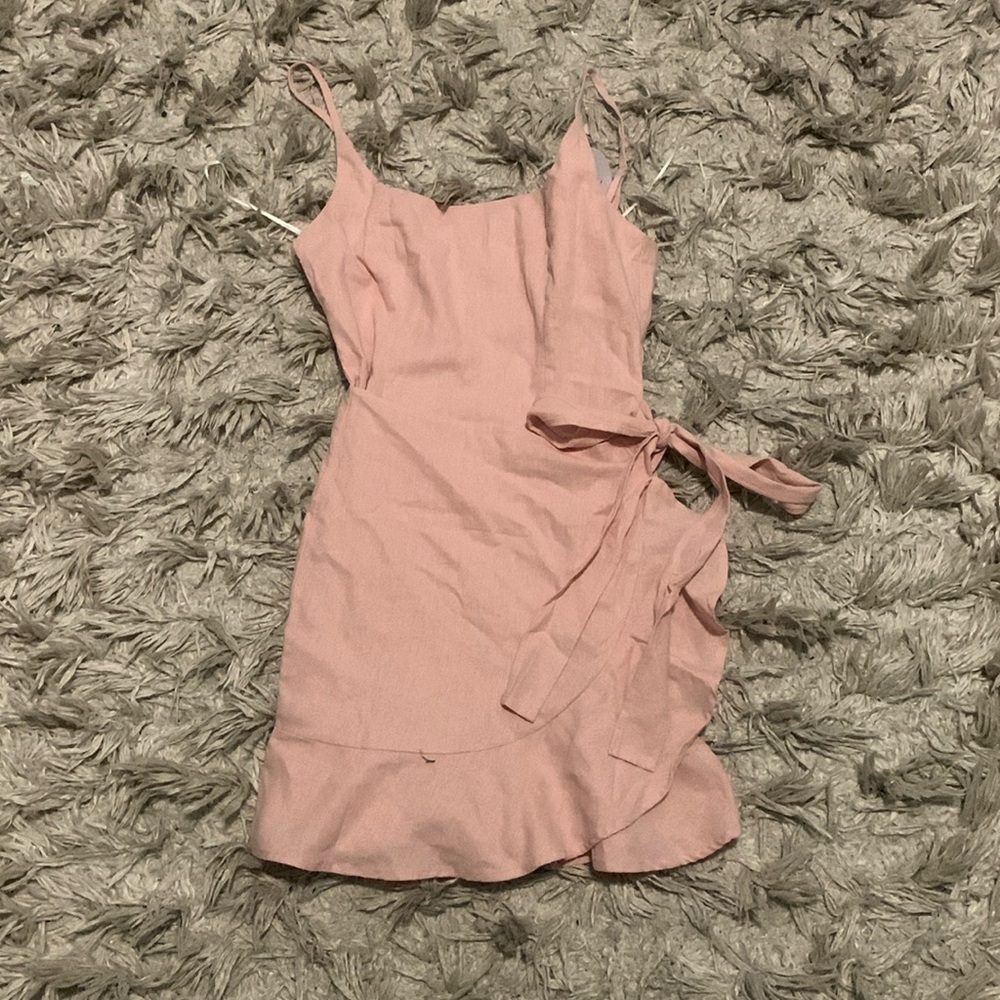 PRINCESS POLLY cottage hill mini dress in plush pink